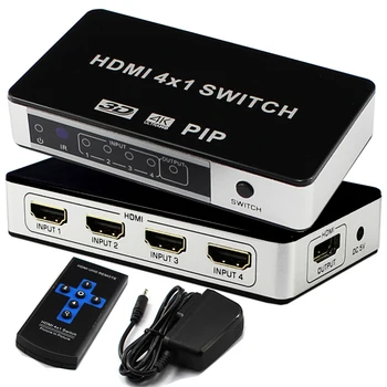 HDMI Switch 4x1 4K@30Hz 4 in 1 Out HDMI Picture in picture 4 port hdmi Switcher Selector Full HD 1080P With Remote Control
HDMI Switch 4x1 4K@30Hz 4 in 1 Out HDMI Picture in picture 4 port hdmi Switcher Selector Full HD 1080P With Remote Control