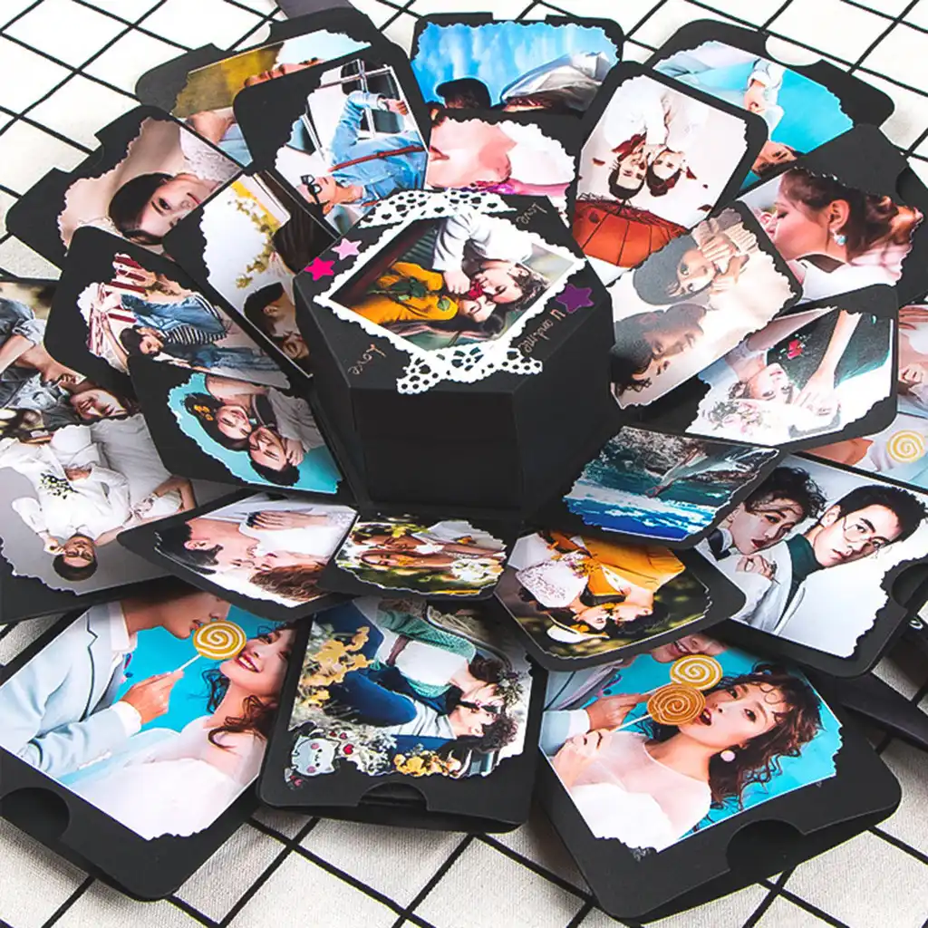 creative party love gift box birthday scrapbook diy album gif
