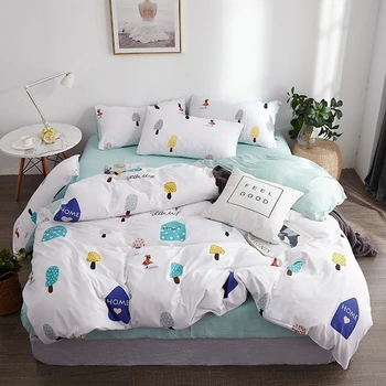 For girl Bedding sets 3/4pcs tree duvet cover comfortable quilt cover pillow cases comfortable white Maiden style bedclothes 
For girl Bedding sets 3/4pcs tree duvet cover comfortable quilt cover pillow cases comfortable white Maiden style bedclothes