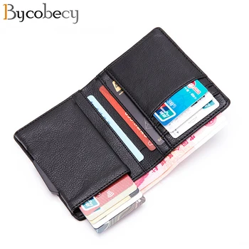Bycobecy RFID Wallet 2020 PU Leather Aluminum Box High Quality Multifunctional Business Card Case Pop Up Card Holder Fashion 
Bycobecy RFID Wallet 2020 PU Leather Aluminum Box High Quality Multifunctional Business Card Case Pop Up Card Holder Fashion