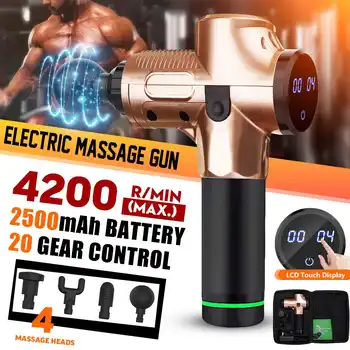 20 Gear LCD Display Electric Percussive Massager Muscle Massager Muscle Pain Body Neck Massage Exercising Relaxation Pain Relief
20 Gear LCD Display Electric Percussive Massager Muscle Massager Muscle Pain Body Neck Massage Exercising Relaxation Pain Relief