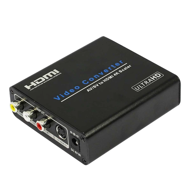 Rca Av to Hdmi 4K Converter Scaler Av/Sv Input to Hdmi Output Analog to Digital Adapter Eu Plug
Rca Av to Hdmi 4K Converter Scaler Av/Sv Input to Hdmi Output Analog to Digital Adapter Eu Plug