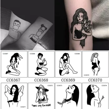 Black Small Tattoos Design Sexy Girl Unique Temporary Tattoo Sticker Body Art on Hands Waterproof Fake Tattoos for Women Men
Black Small Tattoos Design Sexy Girl Unique Temporary Tattoo Sticker Body Art on Hands Waterproof Fake Tattoos for Women Men