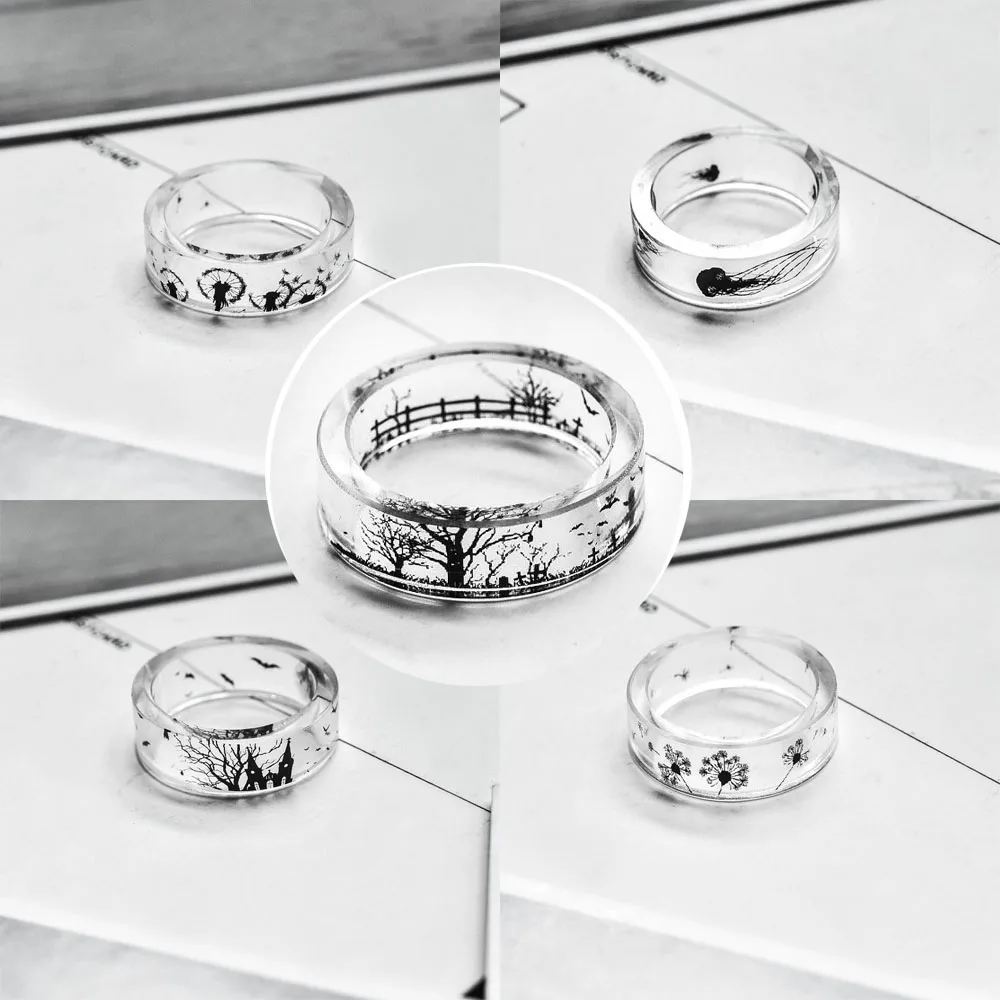 2019 Fashion Handmade Lovers' Rings White Transparent Resin Ring Creative Simple Tree Ring for Cats and Dogs
2019 Fashion Handmade Lovers' Rings White Transparent Resin Ring Creative Simple Tree Ring for Cats and Dogs