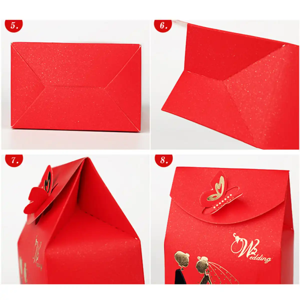 50pcs wedding favor boxes chocolate gift paper box for wedding