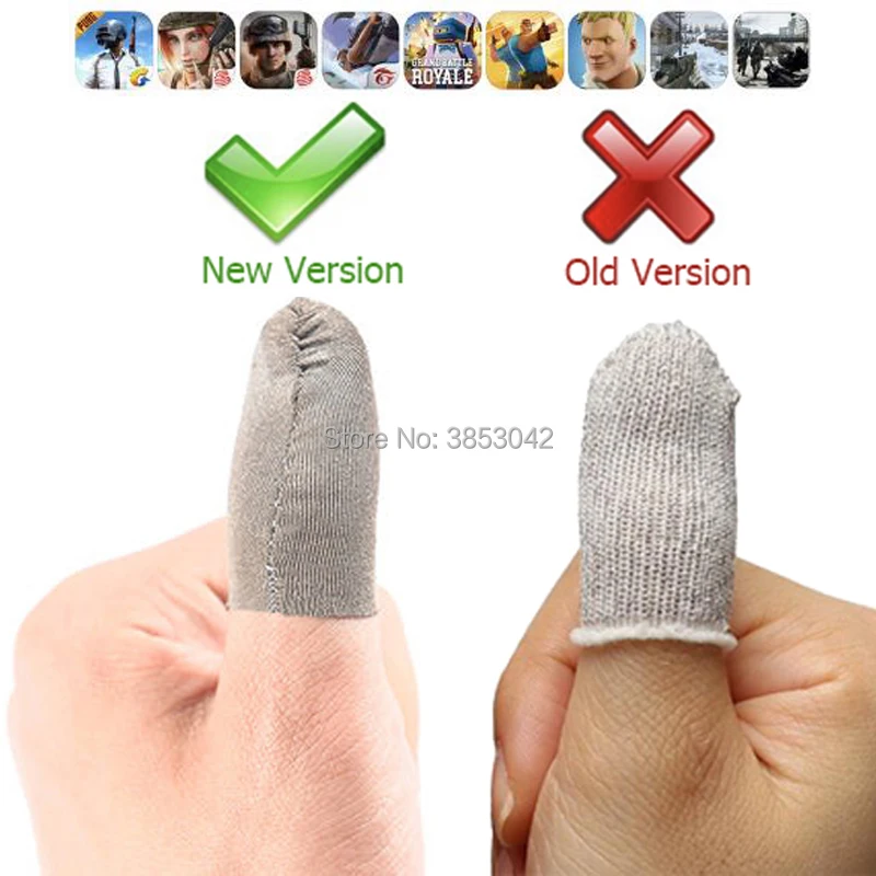 Upgraded Version Touch Screen PUBG Finger Cots Sleeve for Fortnite Gatillos Para Celular Pubg Controller Sweatproof Breathable
Upgraded Version Touch Screen PUBG Finger Cots Sleeve for Fortnite Gatillos Para Celular Pubg Controller Sweatproof Breathable