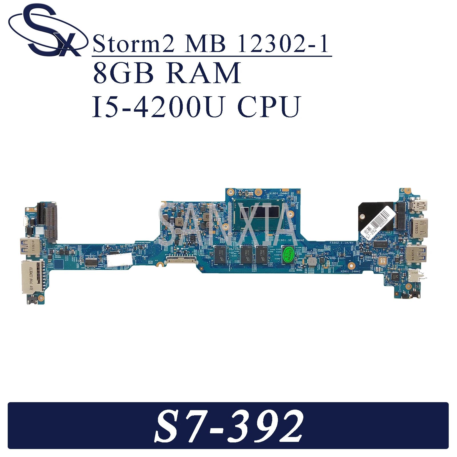 Материнская плата KEFU 12302-1 для ноутбука Acer S7-392 оригинальная материнская 8GB-RAM I5-4200U