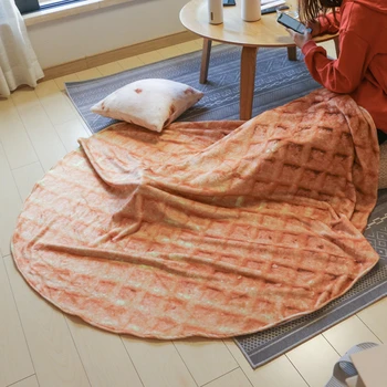 New Waffles Blanket Soft And Comfortable Giant Round Beach Blanket Novelty Soft Flannel Food Tortilla Blanket For Adults 
New Waffles Blanket Soft And Comfortable Giant Round Beach Blanket Novelty Soft Flannel Food Tortilla Blanket For Adults