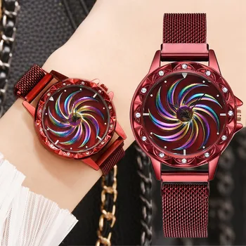 Reloj Fashion Rotating Flower Surface Stainless Steel Mesh Strap Watch Women's Jewelry Creative Watch Zegarek Damski Relogio New
Reloj Fashion Rotating Flower Surface Stainless Steel Mesh Strap Watch Women's Jewelry Creative Watch Zegarek Damski Relogio New