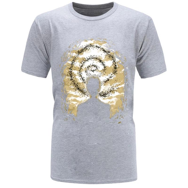 Carcosa_s_Spiral_5391 Design Summer Fall All Cotton O-Neck Mens Tees Slim Fit Tops Tees Fitted Short Sleeve T Shirt Carcosa_s_Spiral_5391 grey
