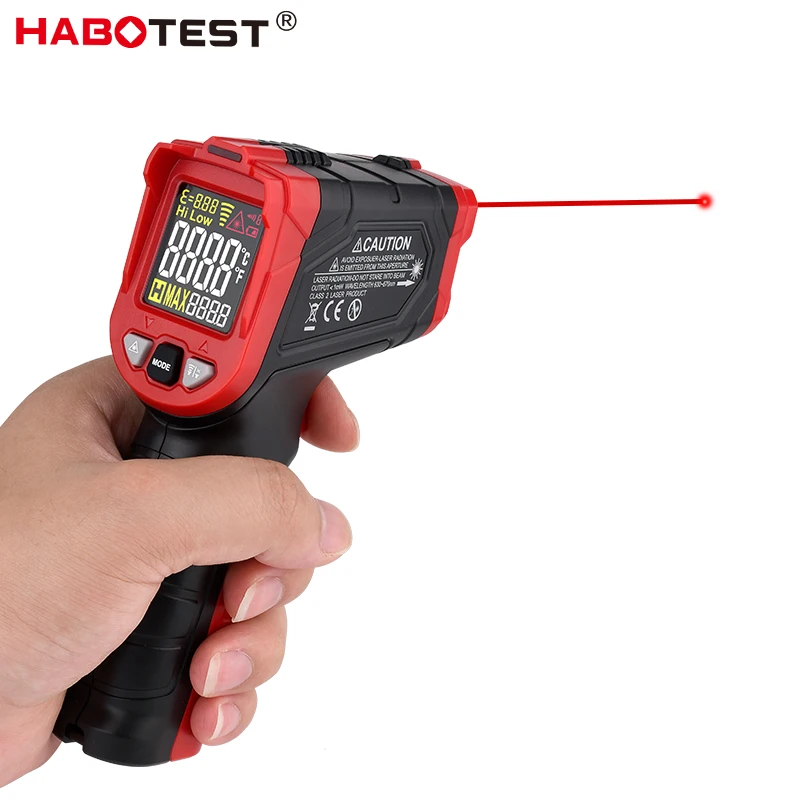 TA601 Digital Pyrometer Laser Infrared Thermometer Non-contact Temperature Meter Gun LCD IR Termometer 880C Light Alarm HABOTEST 
TA601 Digital Pyrometer Laser Infrared Thermometer Non-contact Temperature Meter Gun LCD IR Termometer 880C Light Alarm HABOTEST
