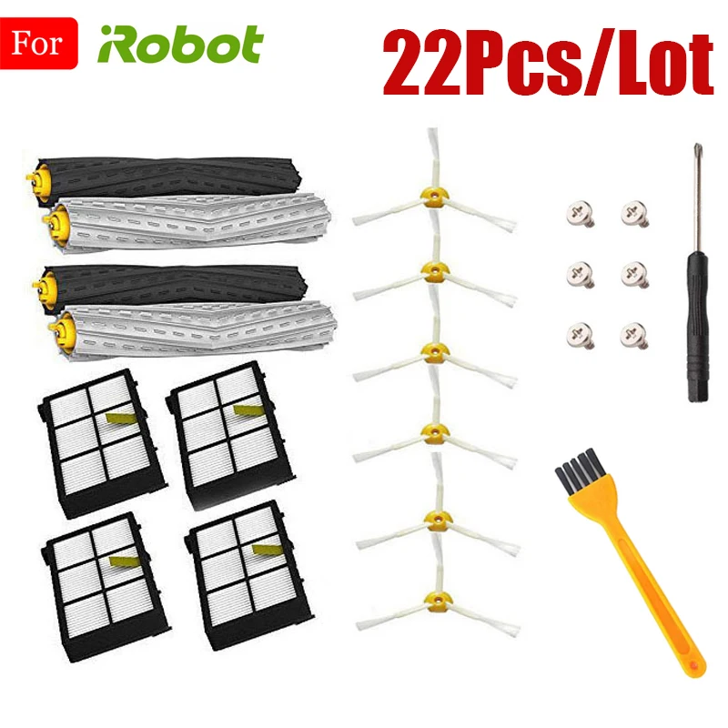 Tangle-Free Debris Extractor & Hepa Filter & Side Brush For iRobot Roomba 800 900 Series 870 880 980 Vacuum Cleaner Spare Parts
Tangle-Free Debris Extractor & Hepa Filter & Side Brush For iRobot Roomba 800 900 Series 870 880 980 Vacuum Cleaner Spare Parts