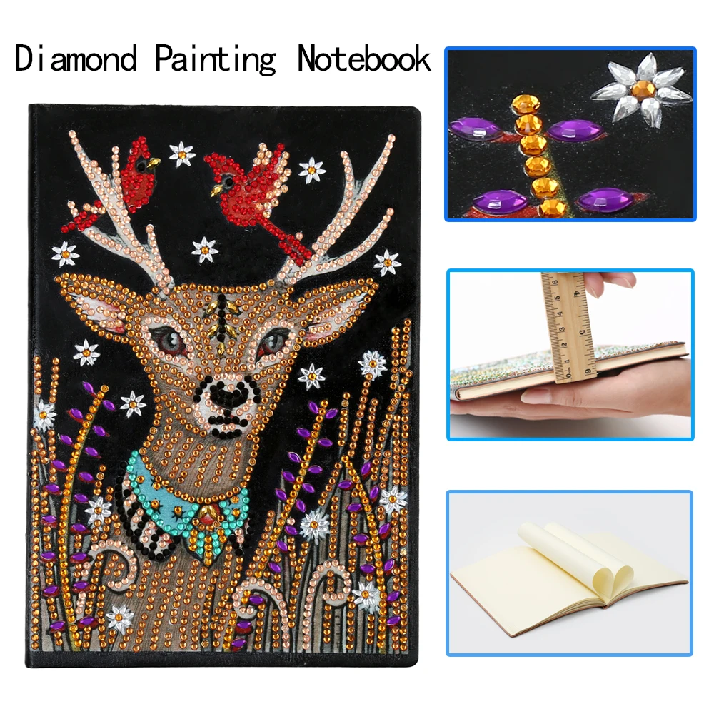 A5 Notebook DIY Creative Special Shaped Diamond Painting Deer Notebook Diary Book Embroidery Diamond Cross Stitch Craft Gift
A5 Notebook DIY Creative Special Shaped Diamond Painting Deer Notebook Diary Book Embroidery Diamond Cross Stitch Craft Gift