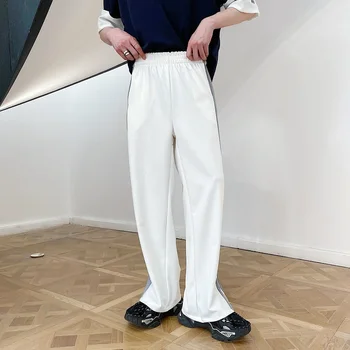 Male Side Stripe Zipper Slit Loose Long Trousers Men Women Unisex Vintage Casual Straight Pants Joggers Sweatpants Pant
Male Side Stripe Zipper Slit Loose Long Trousers Men Women Unisex Vintage Casual Straight Pants Joggers Sweatpants Pant