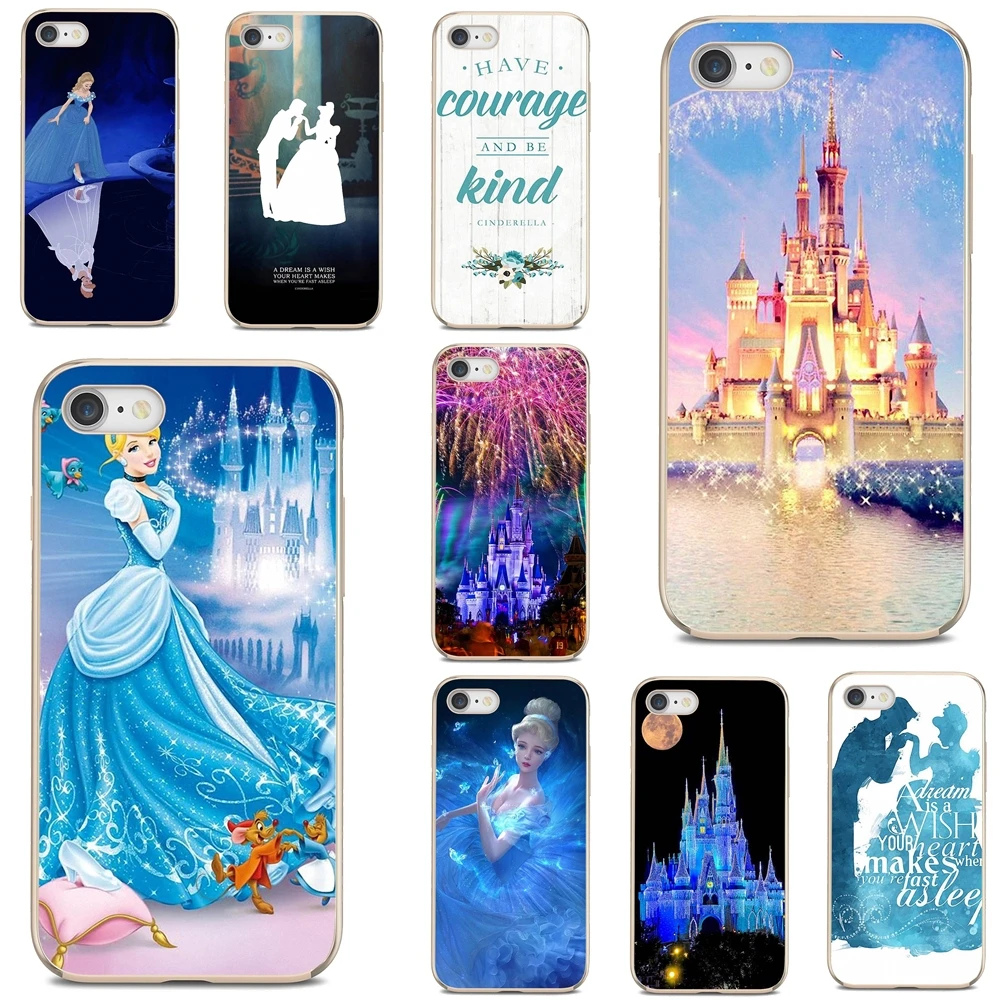 Тапки Cinderella-D-Glass-C-Castle Cartoon для Samsung Galaxy A12 A31 A41 A51 A71 A20e A21s M30 A10 A30 A40 A50 A60 A70 Housing |