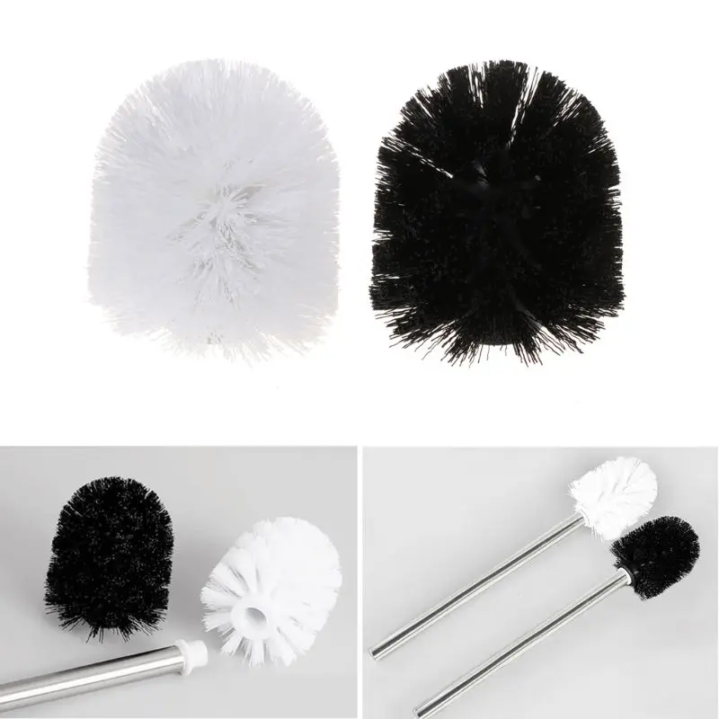 

Universal Plastic Toilet Brush Head Replacement White Black Clean Bahroom Tools