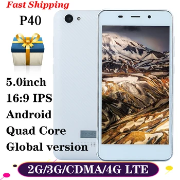 

Global Version P40 smartphones 4G LTE quad core 2G RAM 16G ROM unlocked android 6.0 cheap celulares mobile phones 3G WCDMA wifi