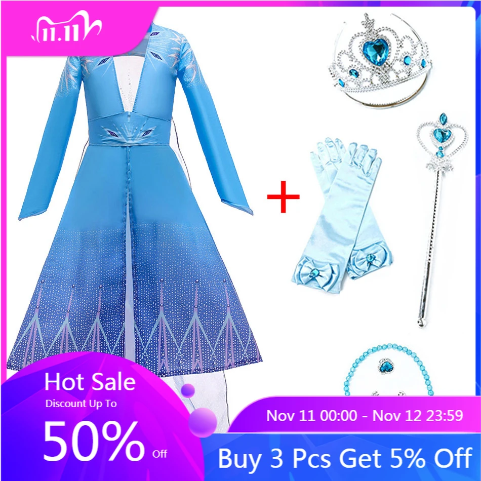 Little Girls Princess Dresses Snow Queen Anna Elsa Customes Christmas Clothes Children Birthday Carnival Fancy Disguise and Wig
Little Girls Princess Dresses Snow Queen Anna Elsa Customes Christmas Clothes Children Birthday Carnival Fancy Disguise and Wig