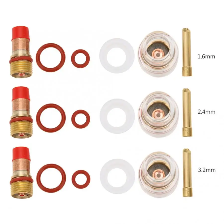 TIG-17/18/26 Welding Torch Filter Guide Fluid Protection Collet with Transparent Glass Cover Gas torch flame protection cup
TIG-17/18/26 Welding Torch Filter Guide Fluid Protection Collet with Transparent Glass Cover Gas torch flame protection cup