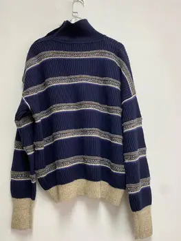 Women Jumpers Top Striped Patchwork Knitting Sweater Autumn 2020 Turtleneck Long Sleeve Pullover Knitwear
Women Jumpers Top Striped Patchwork Knitting Sweater Autumn 2020 Turtleneck Long Sleeve Pullover Knitwear