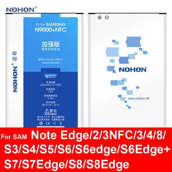 

Nohon Battery For Samsung Galaxy Note 3 2 8 Edge 4 Note3 B800BE S3 S4 S5 S6 S7 S8 Edge Note8 Note4 Note2 S6Edge For SAM Battery