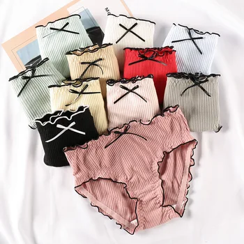 11Color Japan Style Briefs Sexy Comfort Cotton Mid Waist Women Panties Lovely Bow Stripe Lingerie Solid Health Sleep Underwear
11Color Japan Style Briefs Sexy Comfort Cotton Mid Waist Women Panties Lovely Bow Stripe Lingerie Solid Health Sleep Underwear