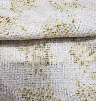 Free ship milk black with shinning line weaved houndstooth tweed fabric price for per meter
Free ship milk black with shinning line weaved houndstooth tweed fabric price for per meter