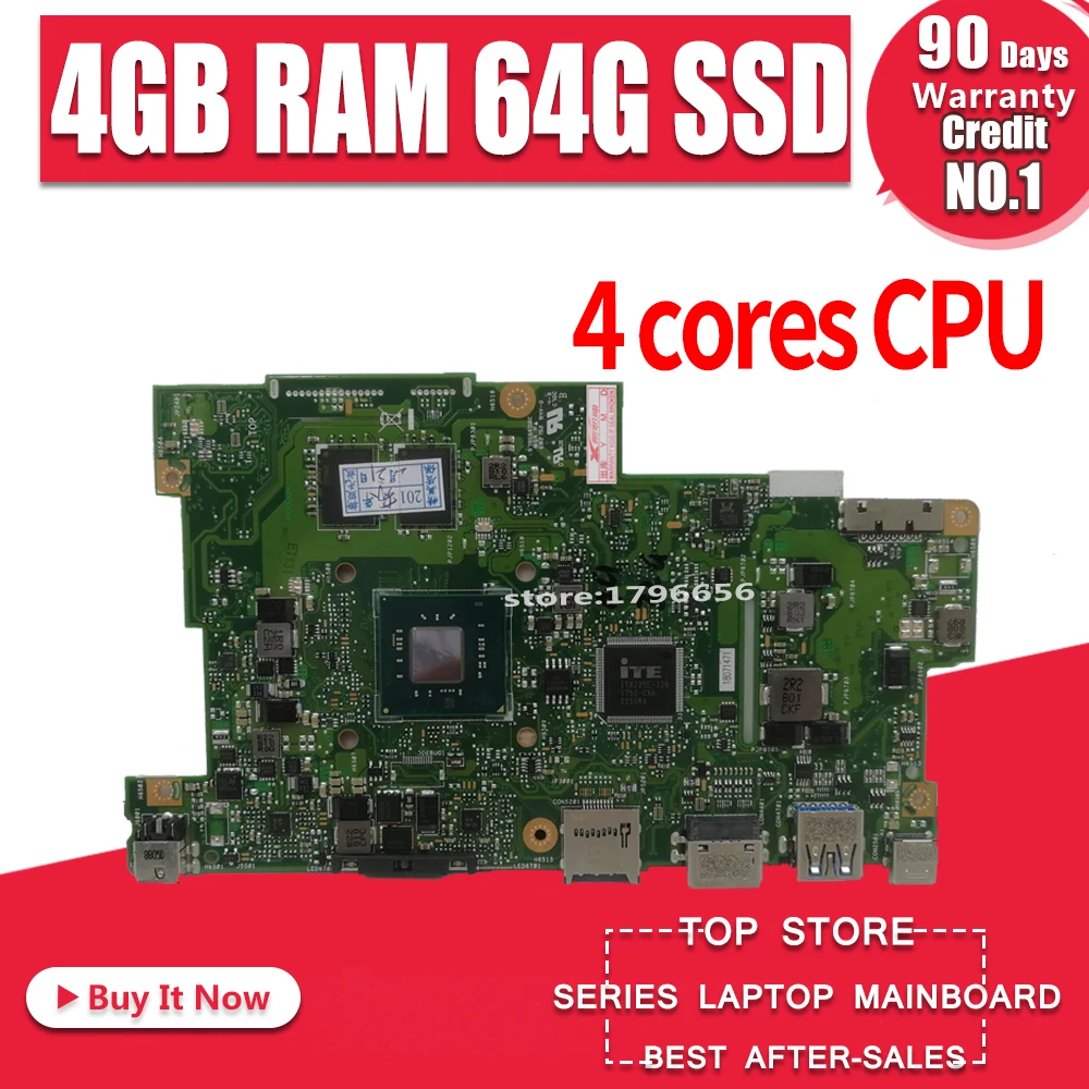 with 4G RAM + 64G SSD 4 cores CPU Laptop Motherboard For ASUS E203M E203MA Notebook mainboard test OK
with 4G RAM + 64G SSD 4 cores CPU Laptop Motherboard For ASUS E203M E203MA Notebook mainboard test OK