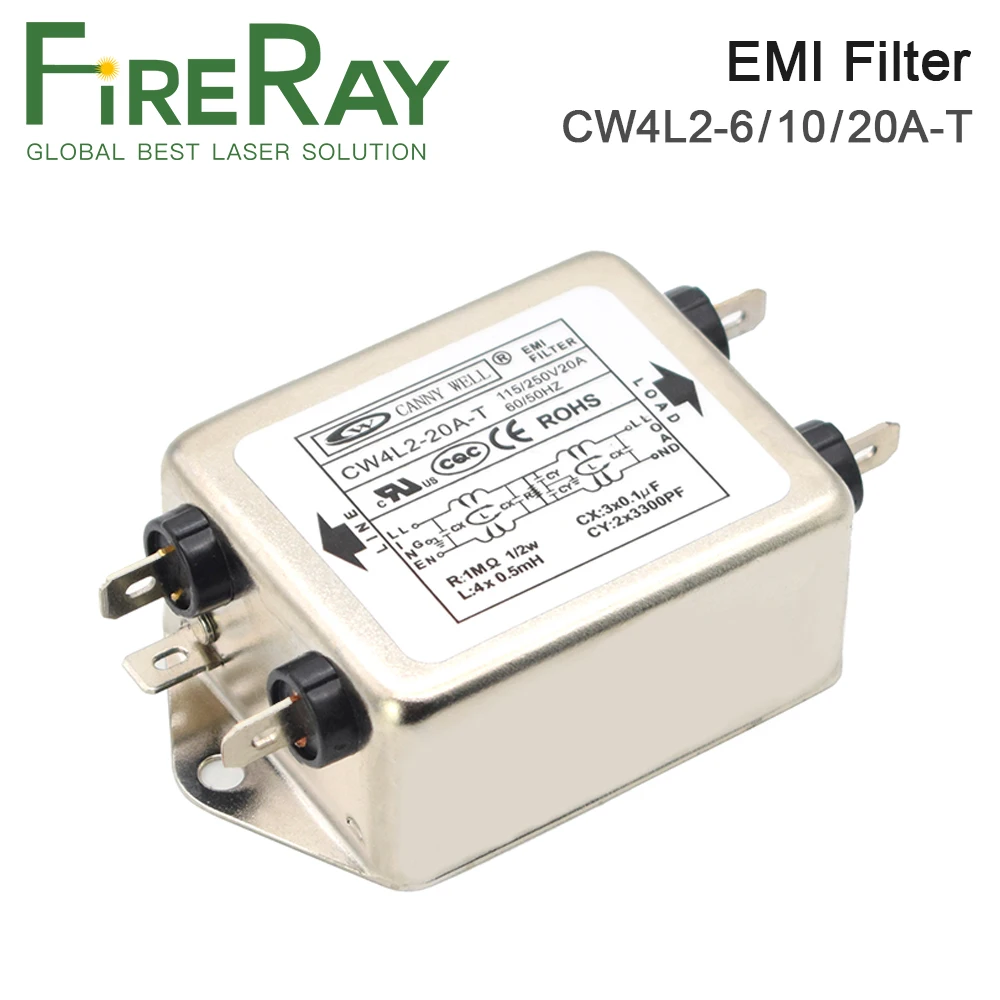 CANNY WELL CW4L2-20A-T EMI Power Filter Single-phase Double-section Power Filter CW4L2-10A -T CW4L2-6A -T
CANNY WELL CW4L2-20A-T EMI Power Filter Single-phase Double-section Power Filter CW4L2-10A -T CW4L2-6A -T