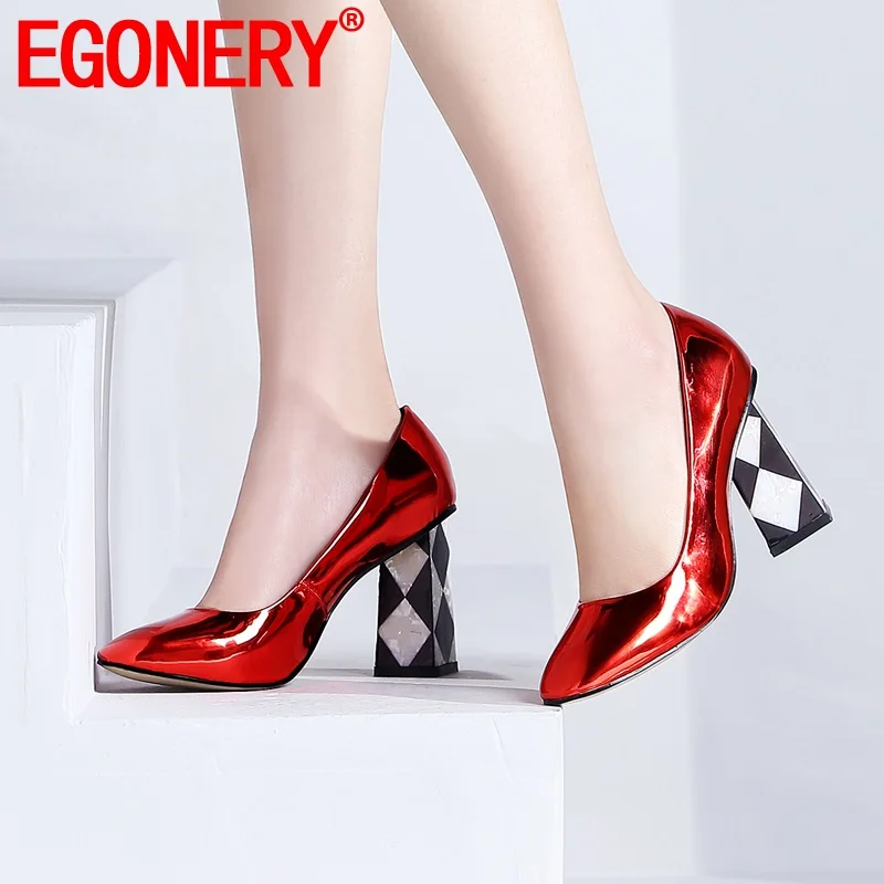 EGONERY fashion wedding shoes autumn spring sexy woman magician poker pattern super high heels women's shoes
EGONERY fashion wedding shoes autumn spring sexy woman magician poker pattern super high heels women's shoes