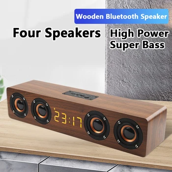 TV Soundbar 20W Portable Bluetooth Speaker Wireless Column Home Theater Powerful Wooden 4D Stereo Subwoofer caixa de som TF FM
TV Soundbar 20W Portable Bluetooth Speaker Wireless Column Home Theater Powerful Wooden 4D Stereo Subwoofer caixa de som TF FM