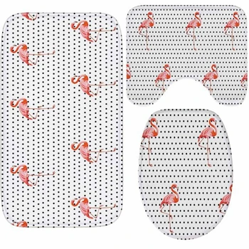 CAMMITEVER 3pcs Flamingo Carpet Set Bathroom Non-Slip Bath Mat Toilet Seat Tank Cover Rug
CAMMITEVER 3pcs Flamingo Carpet Set Bathroom Non-Slip Bath Mat Toilet Seat Tank Cover Rug