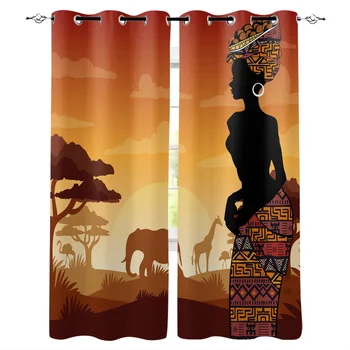 African Natural Giraffe Elephant Forest Window Curtains Living Room Kitchen Curtains for Bedroom Left and Right Biparting Open
African Natural Giraffe Elephant Forest Window Curtains Living Room Kitchen Curtains for Bedroom Left and Right Biparting Open