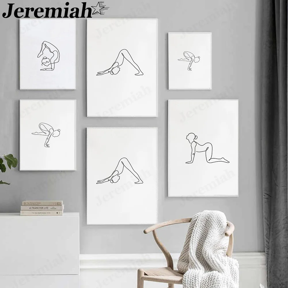 Modern Abstract Character Line Canvas Painting Simple Black and White Yoga Pose Wall Art Nordic Home Decoration Accessories
Modern Abstract Character Line Canvas Painting Simple Black and White Yoga Pose Wall Art Nordic Home Decoration Accessories