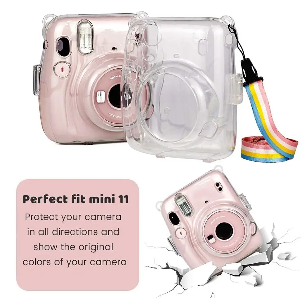 Protective Case For Fuji Fujifilm Instax Mini 11 Camera Accessories Shoulder Colorful Strap Transparent Bag Camera Protective
Protective Case For Fuji Fujifilm Instax Mini 11 Camera Accessories Shoulder Colorful Strap Transparent Bag Camera Protective