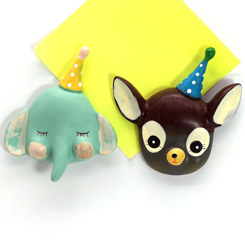 

Cartoon elephant deer refrigerator paste magnetic paste 3D fridge magnet home decoration resin refrigerator paste toys gifts