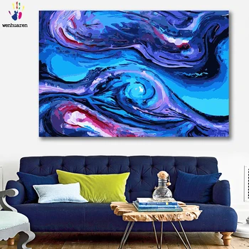 DIY colorings pictures by numbers with colors abstract Color print Blue Purple picture drawing painting by numbers framed Home 
DIY colorings pictures by numbers with colors abstract Color print Blue Purple picture drawing painting by numbers framed Home