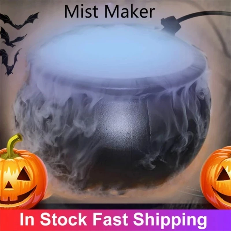Halloween Witch Pot Smoke Machine Mist Maker Fogger Water Fountain Fog Machine Changing Party Prop Halloween DIY Decorations New
Halloween Witch Pot Smoke Machine Mist Maker Fogger Water Fountain Fog Machine Changing Party Prop Halloween DIY Decorations New