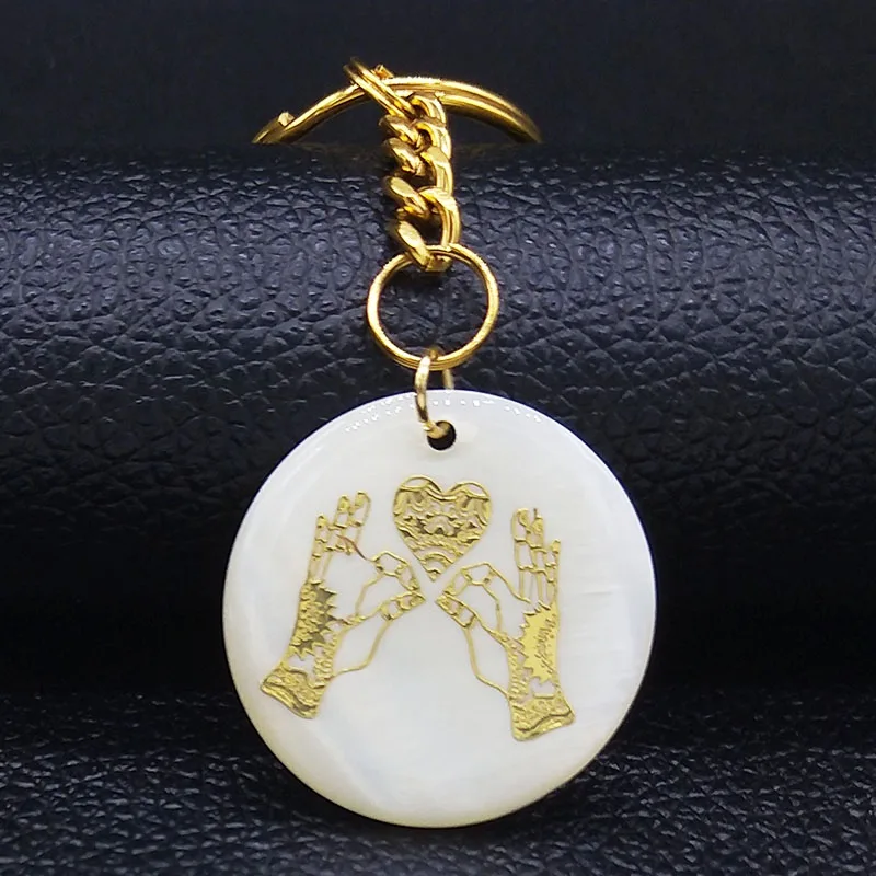 2019 Hamsa Hams Hand Stainless Steel Shell Key Chains for Women Gold Color Key Chain Jewelry llaveros porte clefs K77690B
2019 Hamsa Hams Hand Stainless Steel Shell Key Chains for Women Gold Color Key Chain Jewelry llaveros porte clefs K77690B