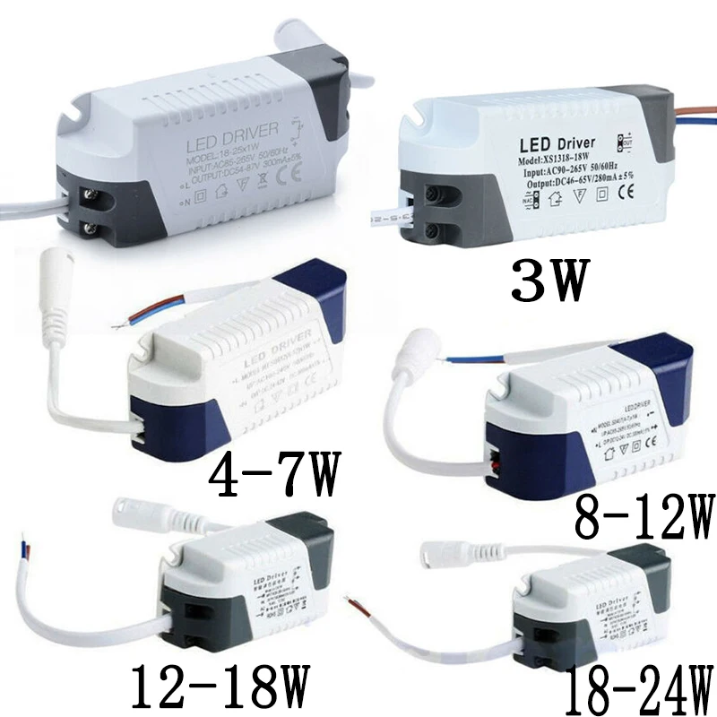 LED Driver Power Supplies Power Supply Unit Lighting Transformers For LED Lights DIY Panel Lamp Light Driver 3W- 24W 260mA
LED Driver Power Supplies Power Supply Unit Lighting Transformers For LED Lights DIY Panel Lamp Light Driver 3W- 24W 260mA
