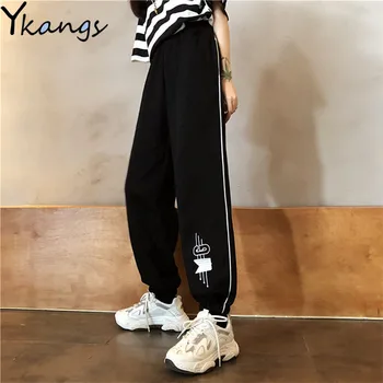 Women harajuku Casual Sport Pants embroidery Solid Running Jogger Pants Female punk Elastic High Waist Sweatpants Baggy Trousers
Women harajuku Casual Sport Pants embroidery Solid Running Jogger Pants Female punk Elastic High Waist Sweatpants Baggy Trousers