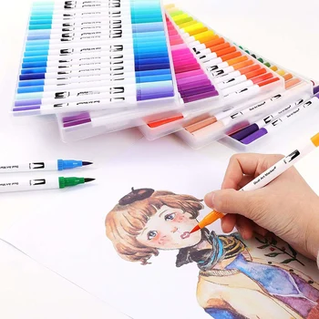 48 Color Double Head Watercolor Pen Art Pen Soft Head Color Marker Set Hook Line Pen Set
48 Color Double Head Watercolor Pen Art Pen Soft Head Color Marker Set Hook Line Pen Set