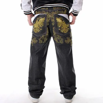 Men's Long Pants Baggy Loose Fit Jeans Rap Hip Hop Skate Denim Print Trousers Straight Stretch Casual Trousers embroidery jean
Men's Long Pants Baggy Loose Fit Jeans Rap Hip Hop Skate Denim Print Trousers Straight Stretch Casual Trousers embroidery jean