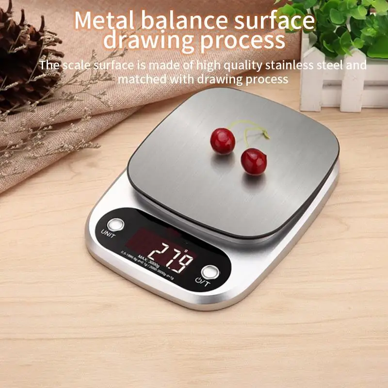 Цифровые кухонные весы 10 кг Многофункциональные весы для еды электронные кухонные весы для выпечки ЖК-дисплей с подсветкой