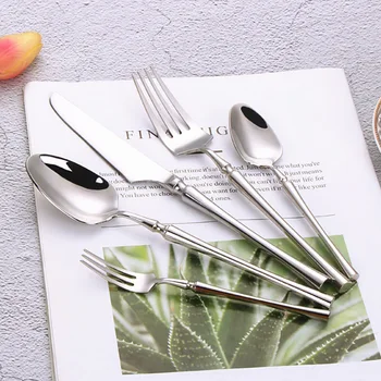 304 Stainless Steel Tableware Set Silverware Cutryry Set 5pcs Mirror Fork Spoon Knife Christmas Gift Dinnerware Dinner Set
304 Stainless Steel Tableware Set Silverware Cutryry Set 5pcs Mirror Fork Spoon Knife Christmas Gift Dinnerware Dinner Set
