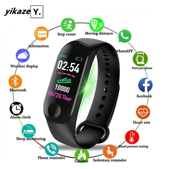 M3 Plus Smart Watch Sport Smart Band Blood Pressure Monitor Smart Wristband Smartwatch Bracelet Wristband for Men Women
M3 Plus Smart Watch Sport Smart Band Blood Pressure Monitor Smart Wristband Smartwatch Bracelet Wristband for Men Women