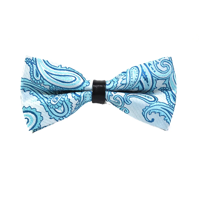 

Vintage Paisley Two Layer Bowtie For Men Fashion High Quality Groom Wedding Party Butterfly Bow Tie Set Male Gift （Sky Blue）