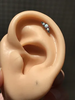 Popular 16gauge(1.2mm) stainless steel cluster stacked opal tragus helix cartilage conch daith labret ring piercing earring 
Popular 16gauge(1.2mm) stainless steel cluster stacked opal tragus helix cartilage conch daith labret ring piercing earring