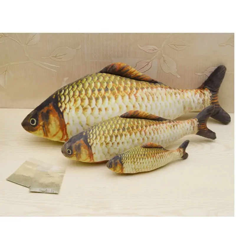 2020 Newest Hot 1PCS Grass Carp Fish Shape Pet Kitten Interactive Cats Chewing Toys Play Fun Toy