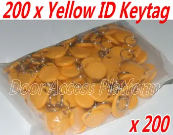 200 pcs per order Yellow color keyfobs, keytag, TK4100 ID card key fobs for time attendance and access control, No copy,No write
200 pcs per order Yellow color keyfobs, keytag, TK4100 ID card key fobs for time attendance and access control, No copy,No write
